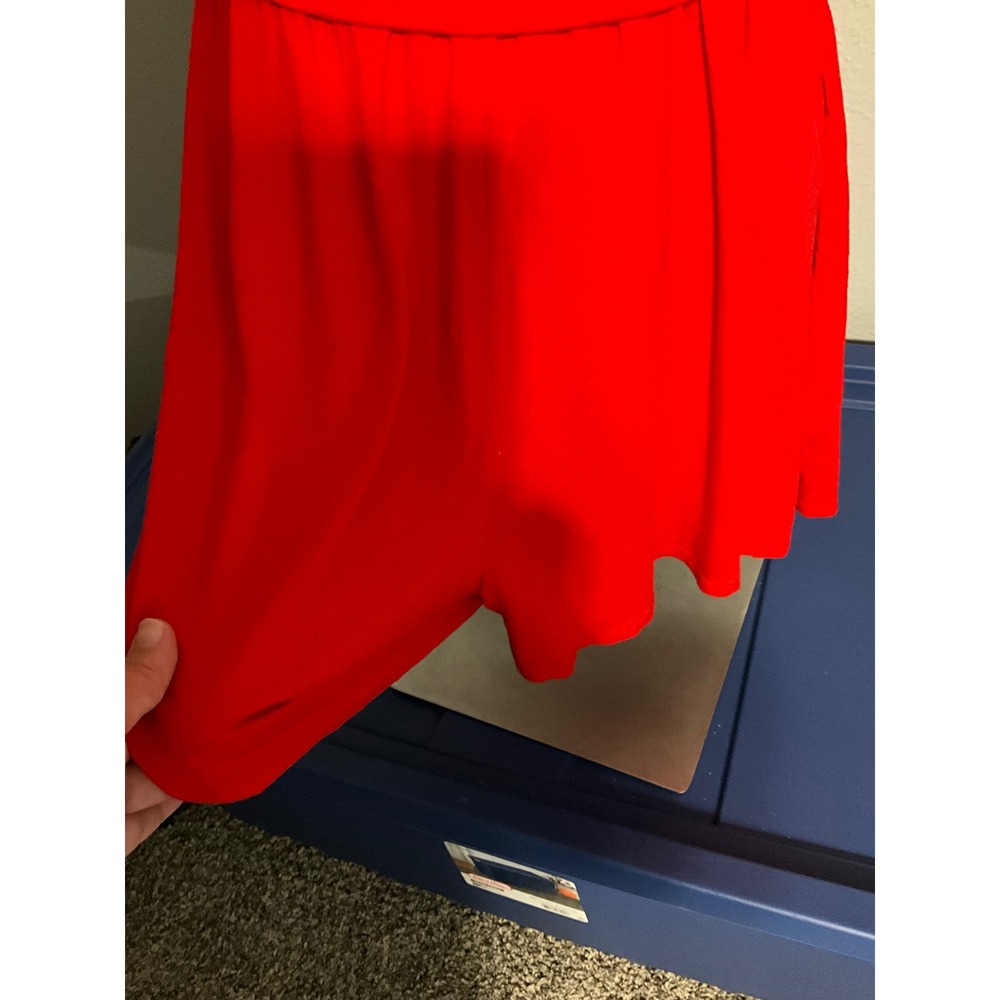 Red Strapless Tube Top Romper Summer Sunsuit Small 4-6 Sleeveless Casual - Picture 3 of 5